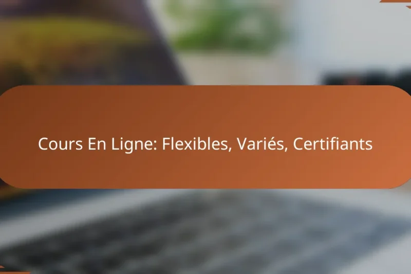 Cours En Ligne: Flexibles, Variés, Certifiants